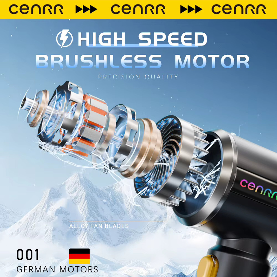 CENRR Kabelloser Handstaubsauger für die Autoreinigung in Silber und Schwarz - Bild 4