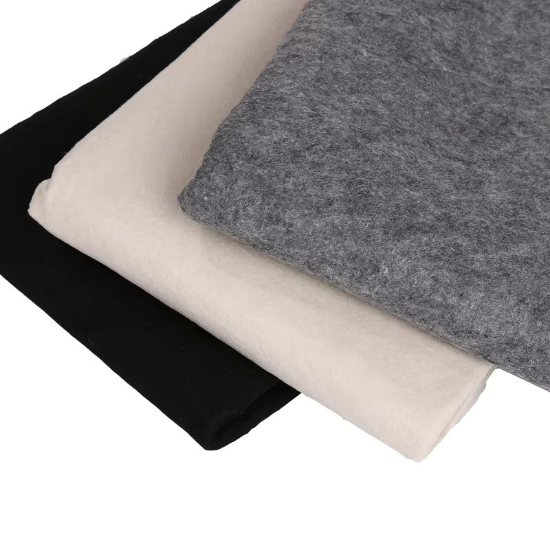 Weiches Vliesstoff-Material für Patchwork und Bastelarbeiten, Wollfilz in Grau und Schwarz, B/H: 50 x 100 cm, Dicke: 5 mm - Bild 2