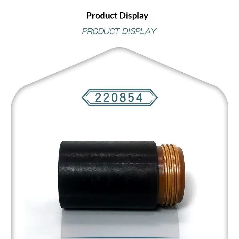 HG Plasma-Haltekappe für PMX-Serie aus Kupfer-Tellur, passend für Hypertherm 45XP/65/85/105 Plasmaschneider, Farbe: Gold - Bild 2