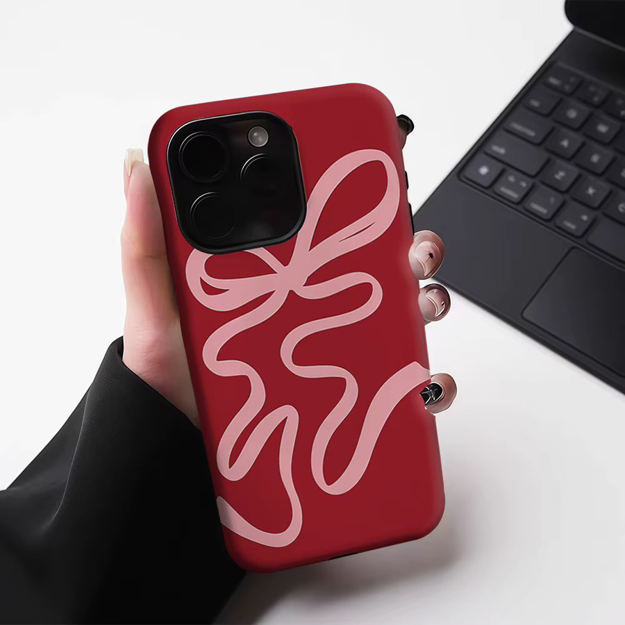 Crimson BowPhone Robuste Schutzhülle für iPhone 17 16 15 14 13 Pro Max Plus mit Magnetfunktion in Rot - Bild 5