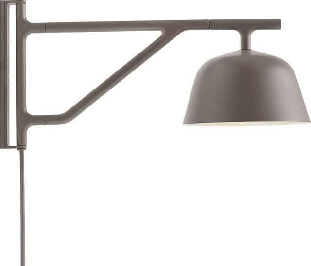 Muuto Ambit Wandleuchte aus Metall in Grau und Braun, verstellbare Skandinavische Design-Leuchte - Bild 1