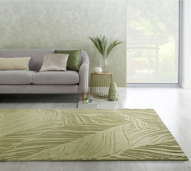 Wollteppich Kadima Design floral in Grün-Beige B: 200 cm, T: 290 cm - Bild 1