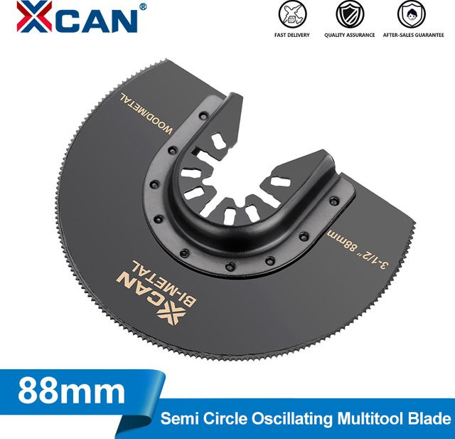 XCAN Oszillierende Sägeblätter Halbkreis Bimetall Multitool-Klingen für Renovator Elektrowerkzeuge 88 mm - Bild 1