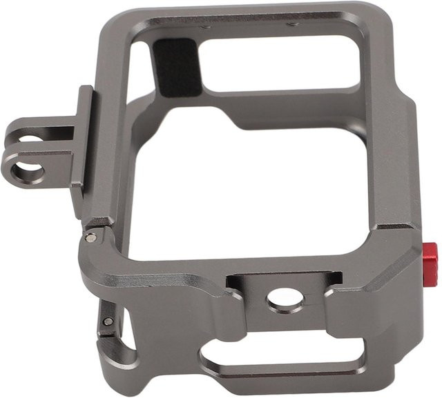 Aluminiumrahmenkäfig für GoPro GO 3S und GO 3 Action-Kamera mit Kaltschuh-Halterung in Grau - Bild 1