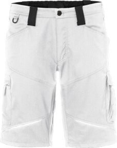 Küberit ACTIVIQ Arbeitsshorts aus Baumwoll-Polyester-Mix in Weiß/Anthrazit und Schwarz mit Reflexstreifen - Bild 1