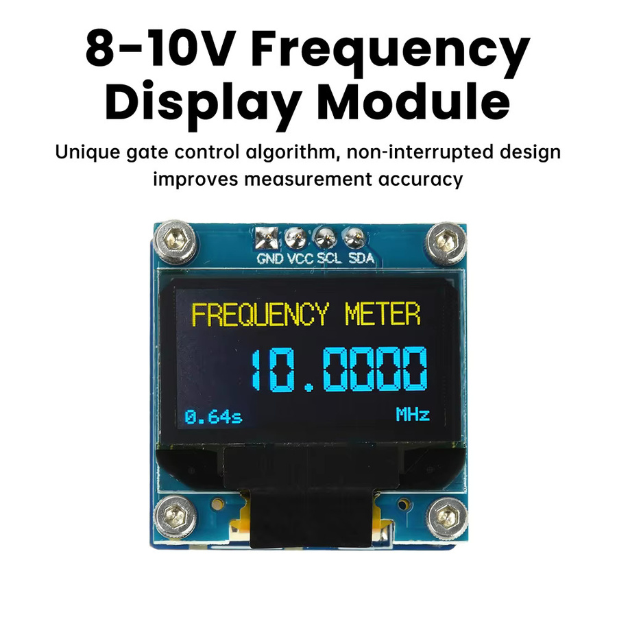 diymore OLED Frequenzzähler Anzeigemodul mit ±2,5 ppm TCXO zur HF-Signalmessung 1 kHz–100 MHz und 20 MHz–2,7 GHz in Blau - Bild 4