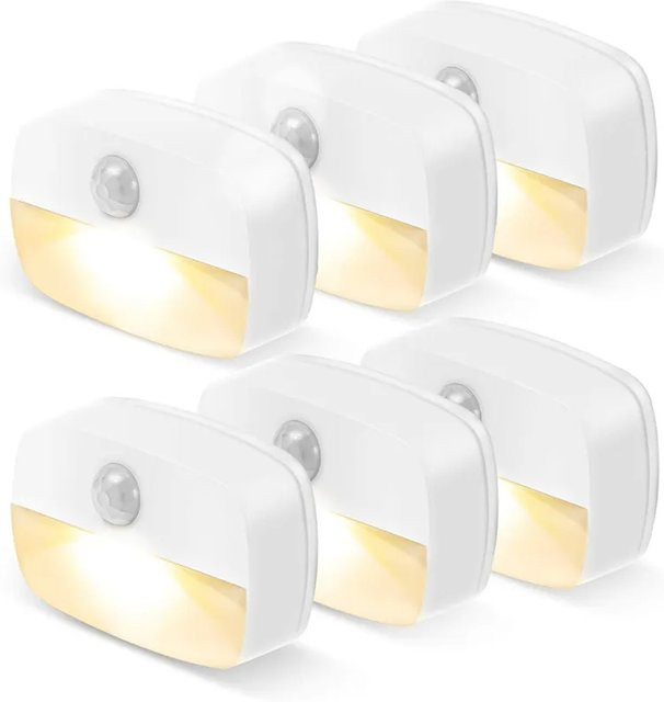 Ammtoo LED Smart Nachtlampe mit PIR Bewegungssensor in Weiß für Küche, Schlafzimmer und Schränke - Bild 1