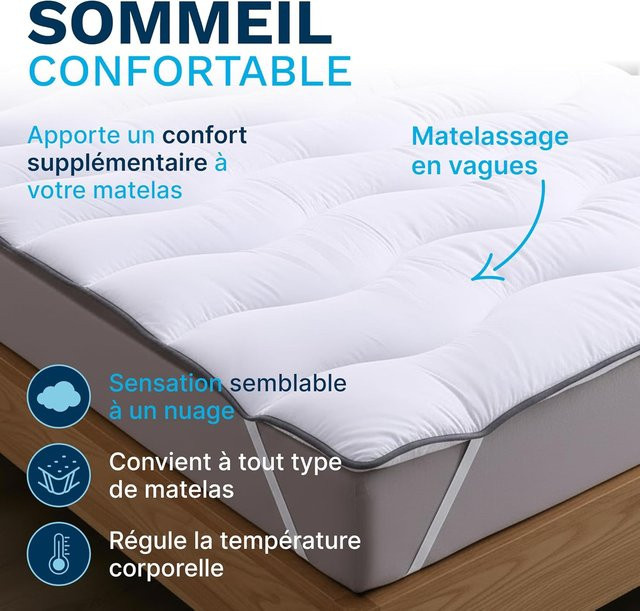 CATAVANA Cloud Topper aus hypoallergenem Microfaser-Material, atmungsaktiv und schädlingsresistent, B/T: 140 x 190 cm - Bild 1