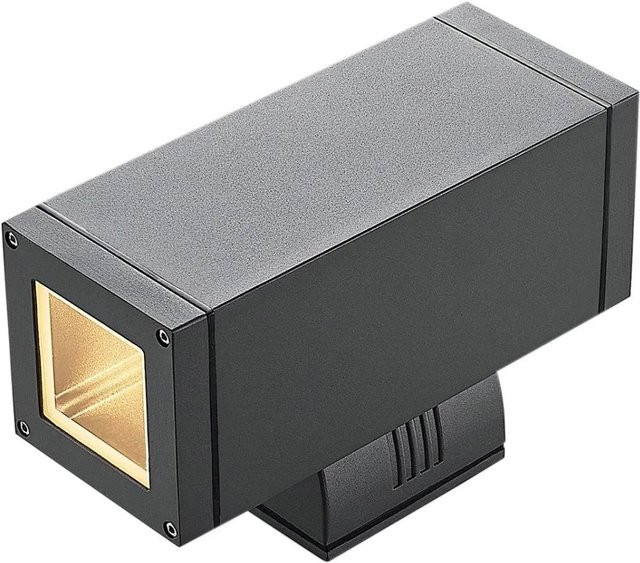 Lucande Wandleuchte Stani Außen 2-flammig Modern Aluminium Dunkelgrau E27 IP54 - Bild 1