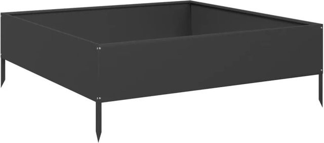 vidaXL Hochbeet aus Stahl in Schwarz B: 100 cm, T: 100 cm, H: 33,5 cm - Bild 1