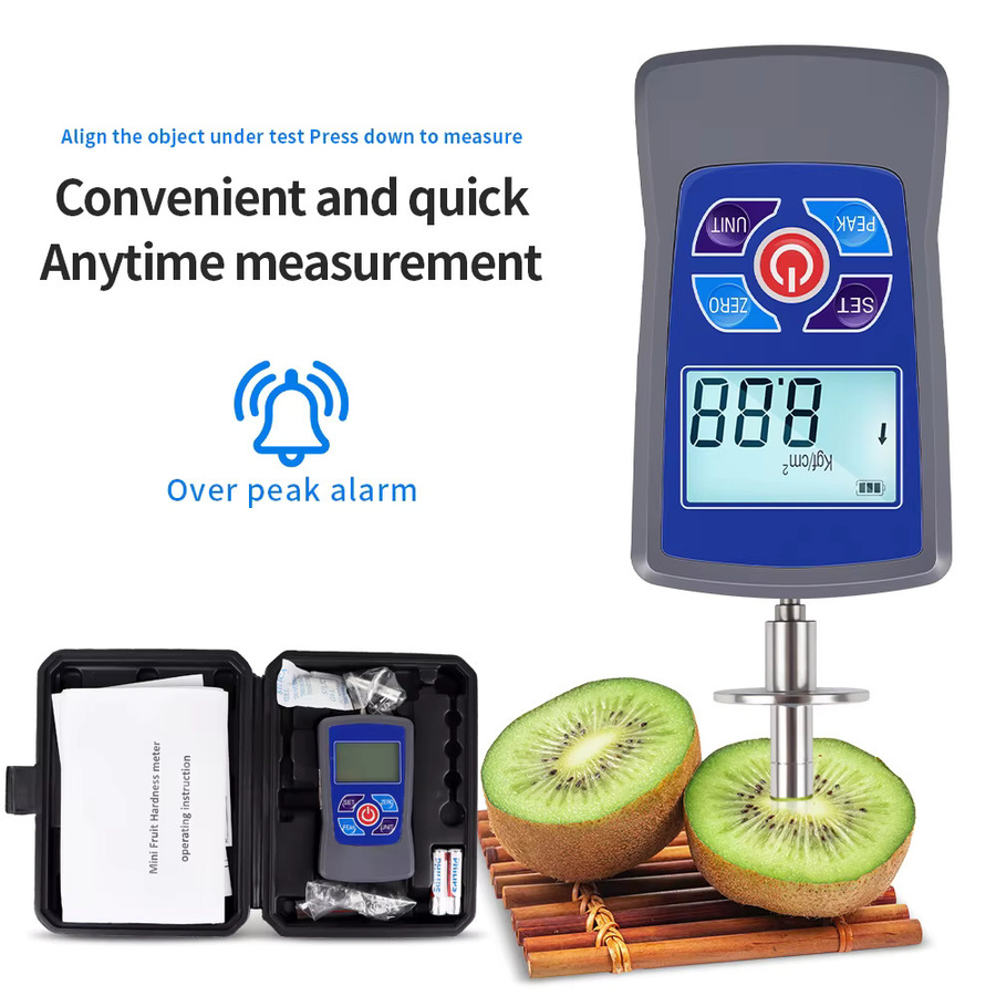 Digitales Fruchthärteprüfgerät JUANJUAN Fruchtpenetrometer Durometer in Grau für Birnen, Trauben und Orangen mit Messbereich 0,2 bis 30 kgf - Bild 3