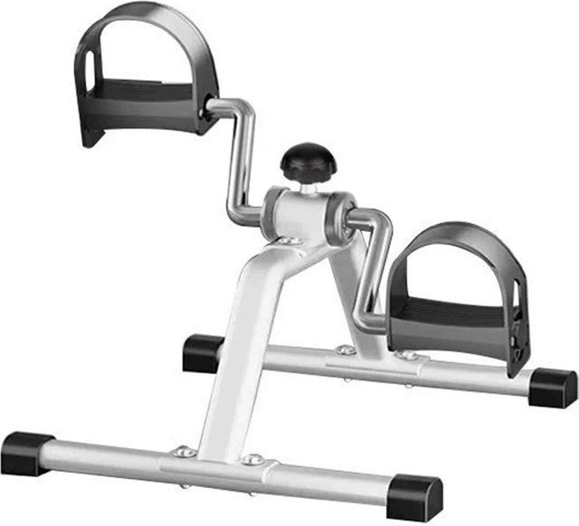 JOCESTYLE Klappbarer tragbarer Arm- und Bein-Heimtrainer mit einstellbarem Widerstand, Untertisch-Pedaltrainer in Silber - Bild 1