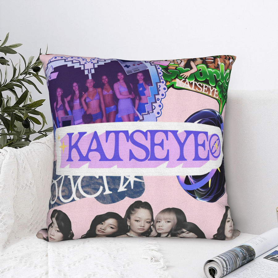 Katseye Kpop Musik Kissenbezug Multicolor, B/T/H: 50 x 50 x 0 cm - Bild 5
