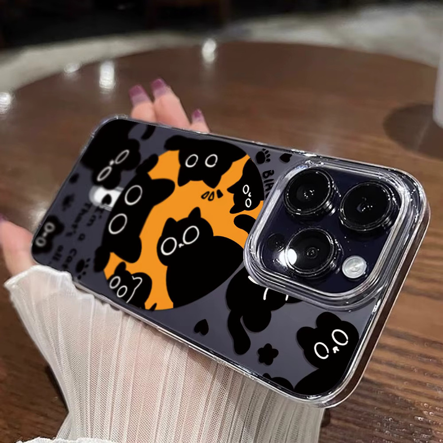 Stoßfeste Silikon Handyhülle mit Magnetfunktion und Katze-Design für Apple iPhone 17 Pro Max, 16, 15, 14, 13, 12, 11 und 17 Air in Multicolour - Bild 5