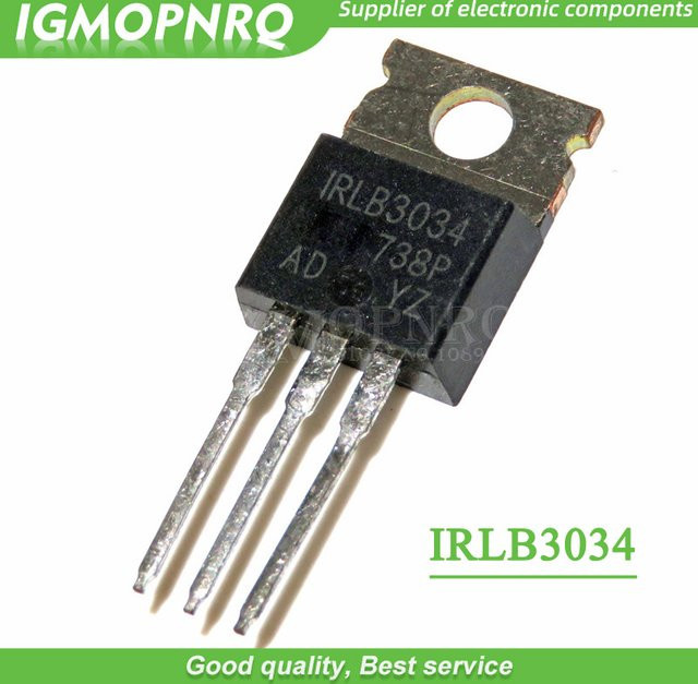 10 Stück IRLB3034PBF MOS-FET-Transistor im TO-220 Gehäuse, Farbe: Schwarz - Bild 1