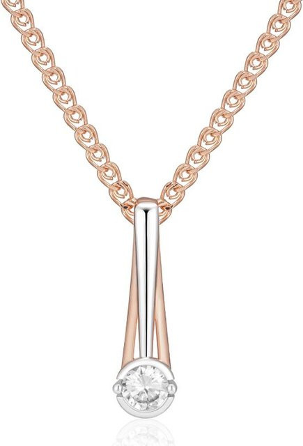 TIANGU Halskette, 585 Roségold, Zirkonia, Damen - Bild 1