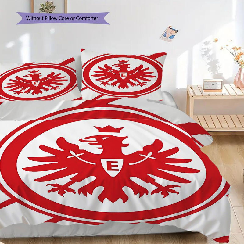 Manus Home Eintracht Frankfurt Bettwäsche Set Weiß, 1 Bettbezug und 2 Kissenbezüge, Breite: 135 cm, Länge: 200 cm - Bild 10