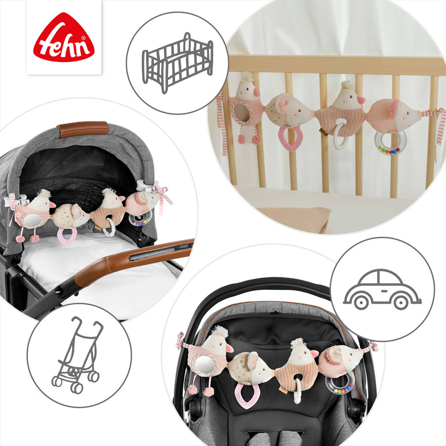 Fehn Kinderwagenkette feehnLAND ab Geburt rosa - Bild 3