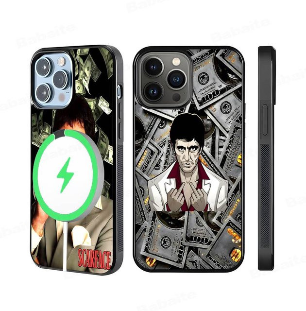 Scarfaces The World Is Yours Handyhülle für iPhone kompatibel mit MagSafe, Multicolor - Bild 1