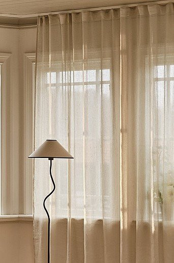 Jotex LINN Vorhang Leinen-Mix Beige semi-transparent extra breit Höhe: 270 cm - Bild 1