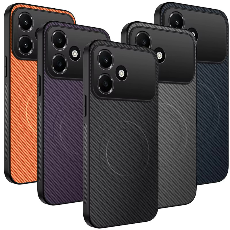 Magnetisches kabelloses Ladeetui aus Kohlefaser und PU-Leder für OPPO Find X9 X8 Pro Ultra A6C A6X A6 Pro mit Objektivschutz, Schwarz - Bild 3
