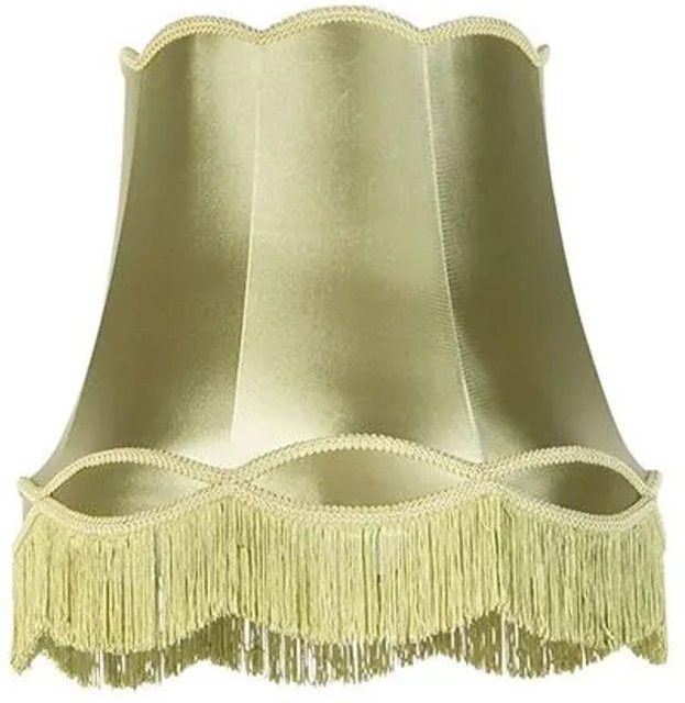 QAZQA Seidenlampenschirm in Grün, klassisches Design, Durchmesser: 45 cm, Höhe: 30 cm, Tiefe: 44 cm - Bild 1