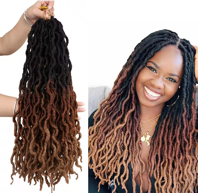 Gypsy Goddess Faux Locs Häkelhaar, 18 Zoll, Curly Twist, Damen - Bild 1