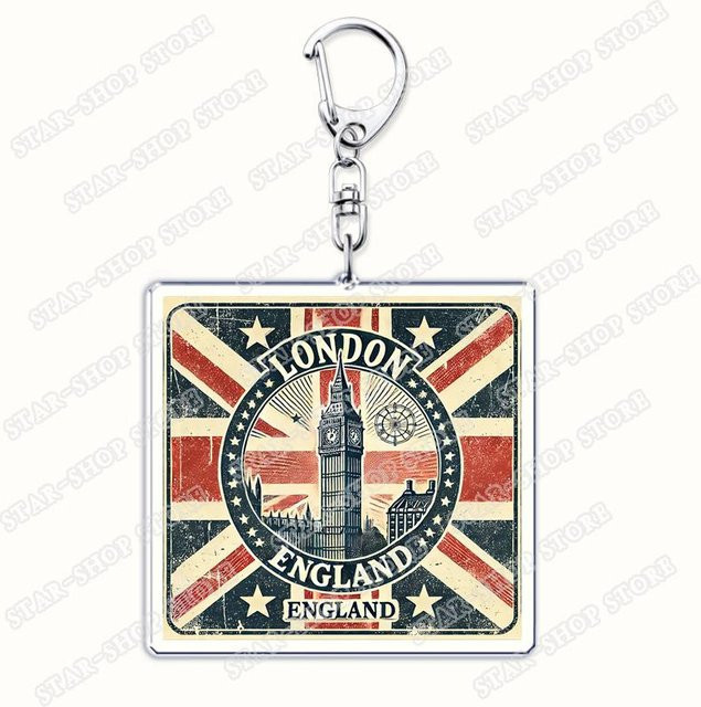 CHIC STUDIO Schlüsselanhänger, Ich Liebe London, beige, Unisex - Bild 1