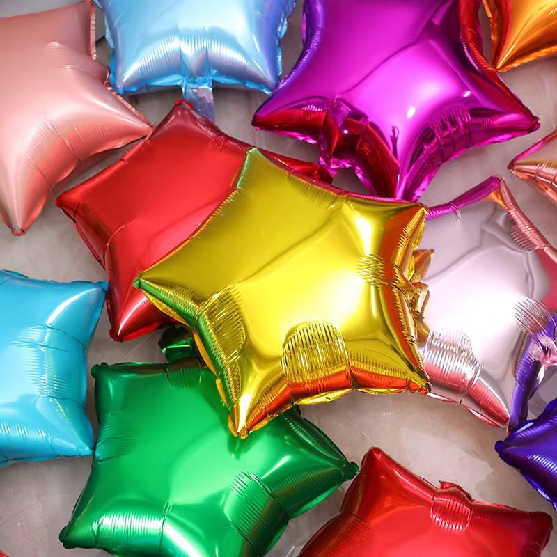 BALONAQ Stern-Folienballons aus Aluminium in Gold und Silber, 45,72 cm Durchmesser, ideal für Geburtstag, Hochzeit und Baby Shower - Bild 3