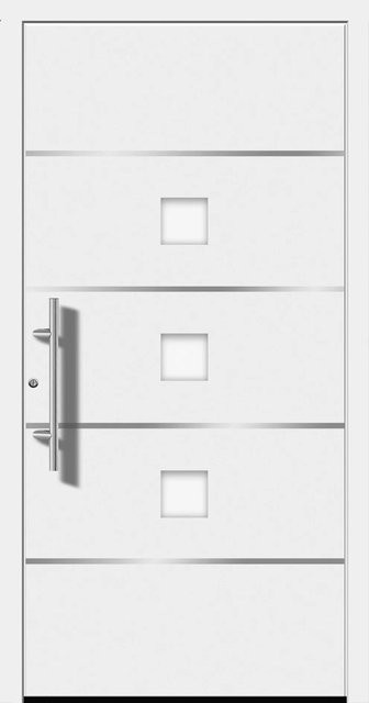 Aluminium-Haustür Splendoor Moderno in Weiß, Anschlag Links, B: 110 cm, H: 210 cm - Bild 1