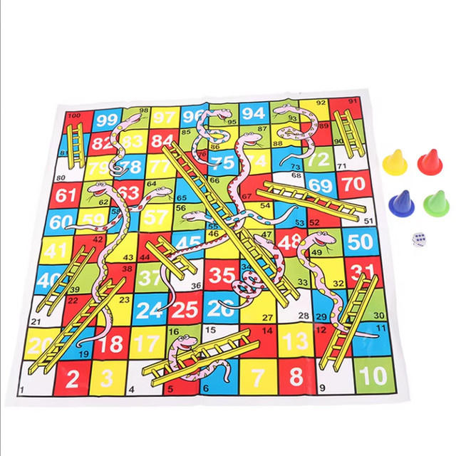Yernea Schlange Leiter Flug Schach, Brettspiel, Bunt / Mehrfarbig - Bild 1