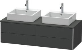 Duravit Waschtischunterschrank XSquare in Graphit Grau Matt, B: 140 cm, H: 54,8 cm, T: 40 cm - Bild 1