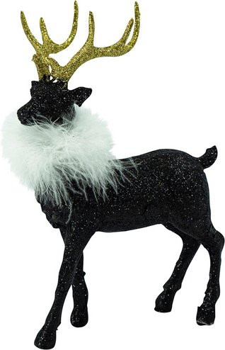 NOOR living Elchkopf Deko-Figur in Schwarz, Höhe: 25,5 cm - Bild 1