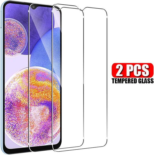 2 Stück Displayschutzfolie aus klarem gehärtetem Glas für Samsung Galaxy A-Serie, A15, A25, A35, A55, A34, A54, A13, A23, A53, M15, M35 sowie Xiaomi Redmi 14C, 13, 13C, 12C, Note 14, 12 und POCO M6 in Transparent - Bild 1