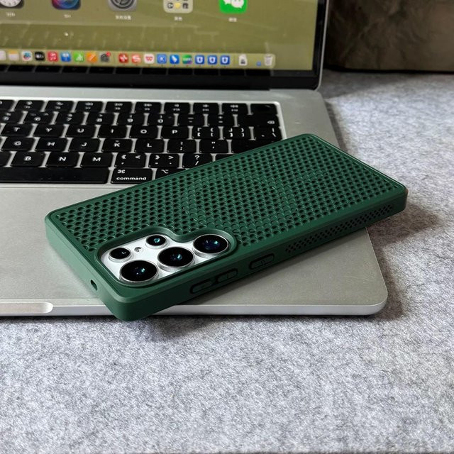 MagSafe Magnetisches Ladecase für Samsung Galaxy S25 Ultra S24 S23 S22 Kühlende Hartschalenabdeckung mit Wärmeableitung in Grün - Bild 1