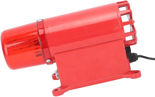 Aimo Industrieller Alarm mit Hochdezibel-Hupe, Schall und Warnlicht, 3 Lautstärkeregelungen, Farbe: Rot, US-Stecker - Bild 1