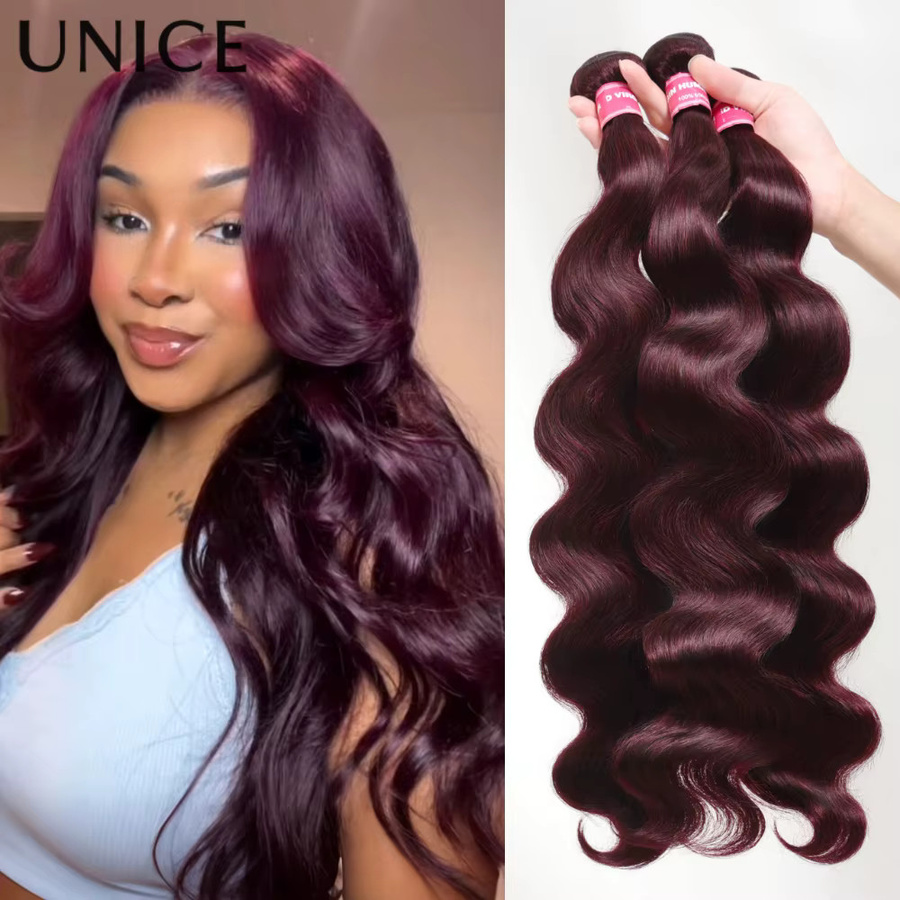 UNice Hair Black Cherry Body Wave Echthaarbündel, 100 g, Unisex - Bild 3