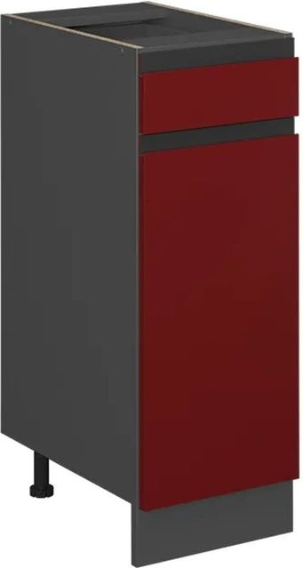 Vicco Küchenunterschrank R-Line J-Shape in Rot/Anthrazit ohne Arbeitsplatte, Breite: 30 cm - Bild 1