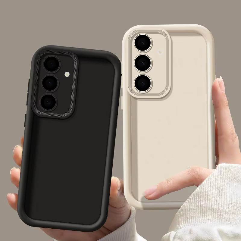 Silikon Handyhülle in Candy-Farbe für Samsung Galaxy S24 S23 S22 S21 S20 Ultra Plus FE A55 A54 A53 A35 A34 5G aus weichem TPU in Braun - Bild 2