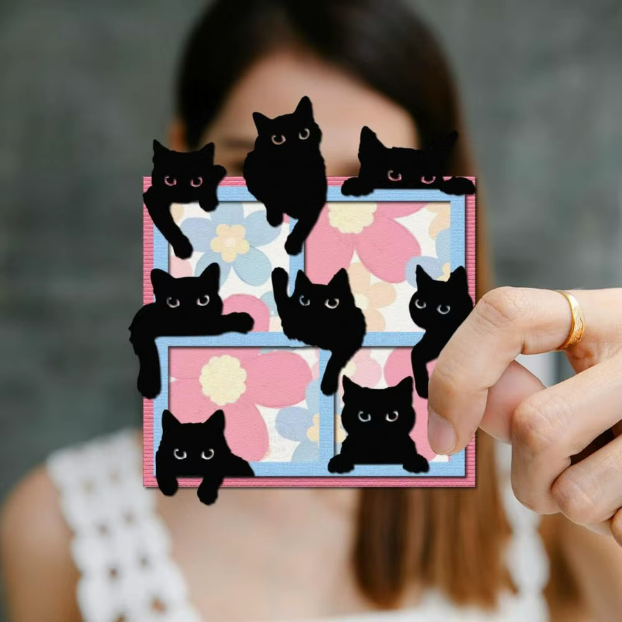 Schwarze Katzen Metall-Stanzformen für Scrapbooking und Kartenherstellung - Bild 3