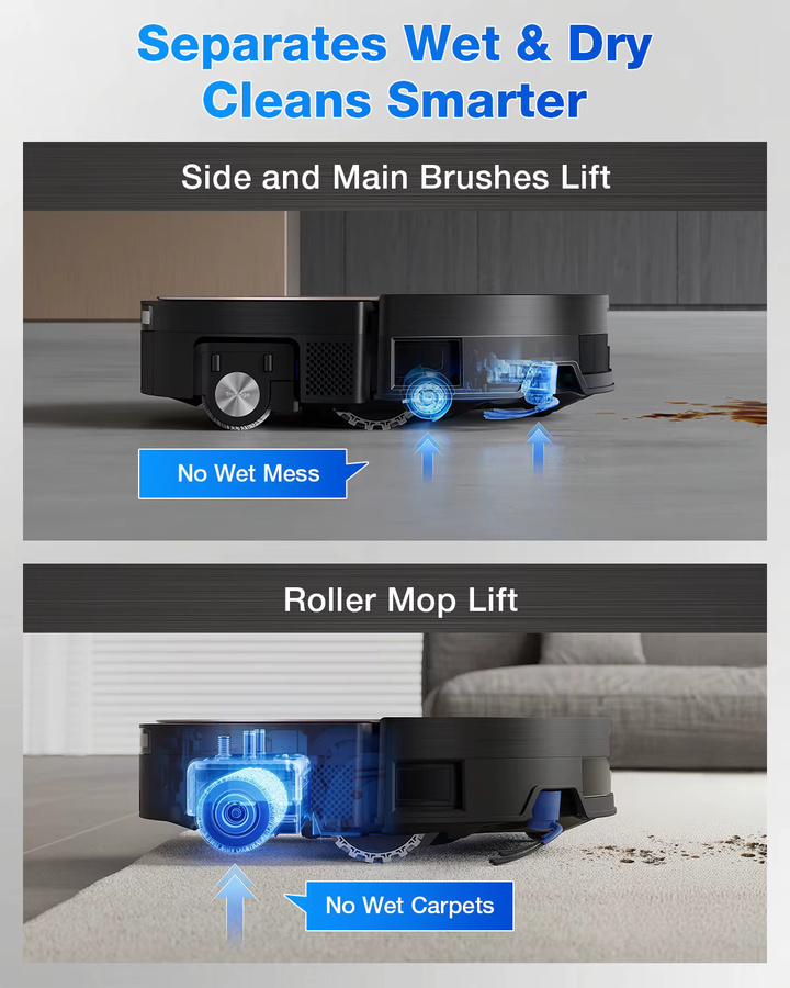 ECOVACS DEEBOT X11 PRO OMNI Kehrroboter-Staubsauger mit Saugmopp in Schwarz - Bild 5
