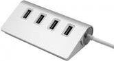 Exsys USB 3.2 Gen 1 Hub mit 4 USB 3.0 Ports und USB-C Stecker inklusive Adapter, Silber, EX-1134-2 - Bild 1