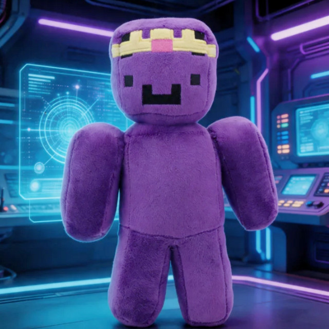 Wemmbu Minecraft Fantasy Plüschtier, Lila, Textil - Bild 1