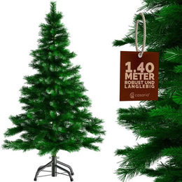 Casaria Künstlicher Weihnachtsbaum in Grün mit Metallständer, Höhe: 140 cm - Bild 1