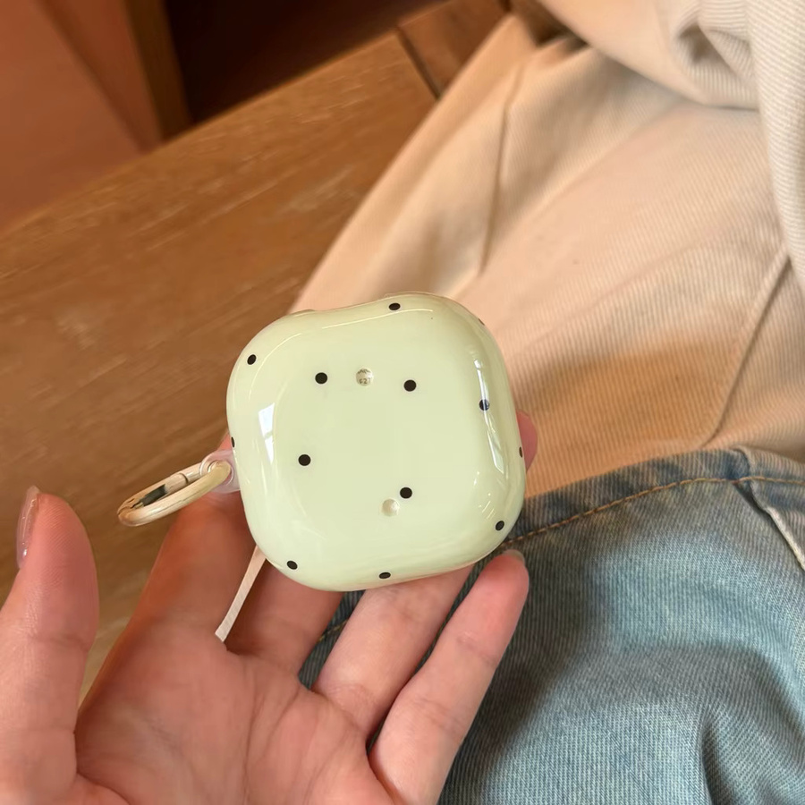 Grüne Polka-Dot Schutzhülle mit Lamm-Anhänger für Samsung Galaxy Buds4 Pro, Buds3 Pro, Buds2 Pro und Buds FE Live - Bild 3