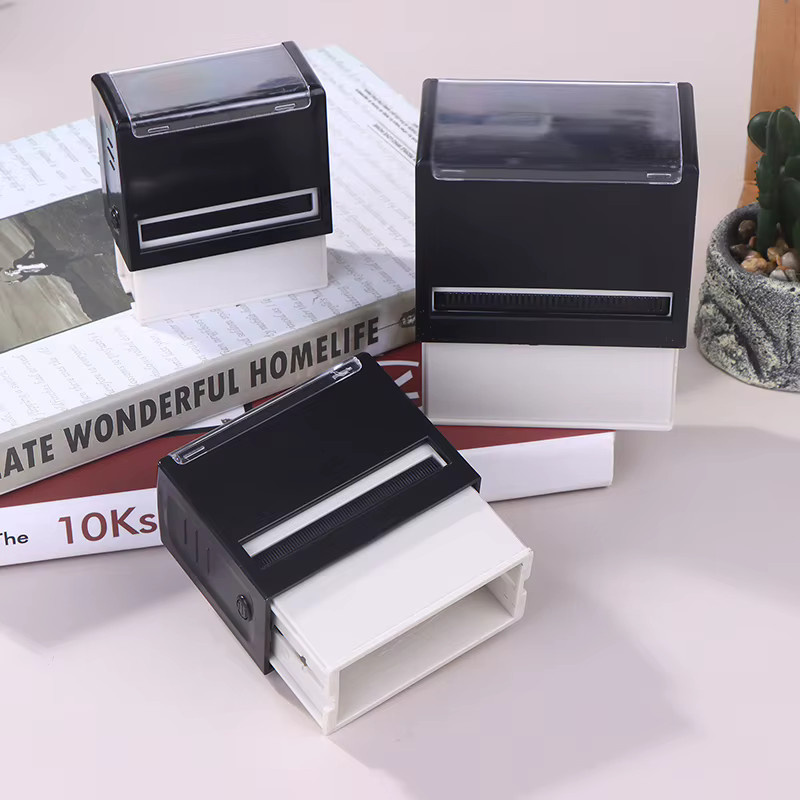 Personalisierter Huimo Selbstfärbender Wachssiegel-Stempel für Geschäftsadressen und Handwerk in Schwarz - Bild 4