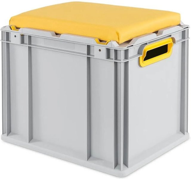 PROREGAL Eurobox NextGen Seat Box Gelb, Transportbehälter aus Kunststoff mit 40 Litern Volumen, H x B x T: 36,5 x 30 x 40 cm - Bild 1