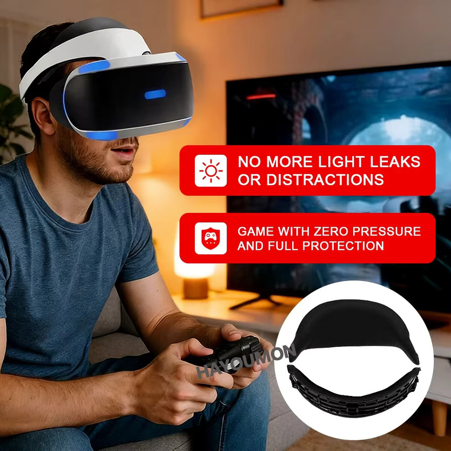 Pogopirate Kopfbandpolster für PSVR Gen1 in Schwarz zur Reduzierung von Kopfdruck als komfortables VR-Zubehör - Bild 5
