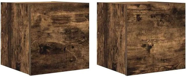 vidaXL TV-Wandschränke Set aus 2 Stück in Räuchereiche, B/T/H: 30,5 x 30 x 30 cm - Bild 1