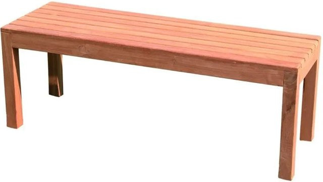 Lex Premium Teak Gartenbank aus behandeltem Hartholz in Braun, B/T/H: 120 x 45 x 45 cm - Bild 1